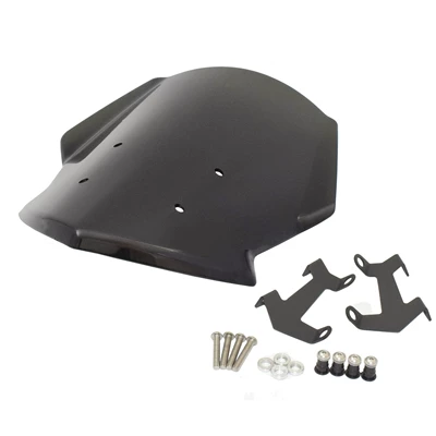 Suitable for Yamaha MT-07 18-20 modified motorcycle front windshield windshield windshield mirror (Motorcycle front windshield) - smoked-black