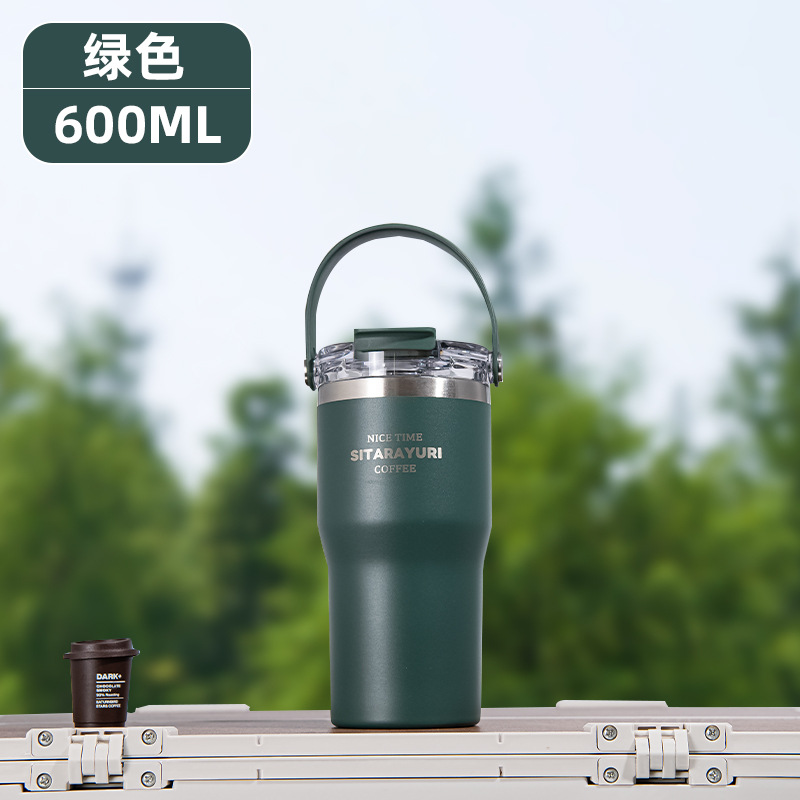 De alto aspecto de acero inoxidable taza de vacío de las niñas de la aptitud doble bebida botella de agua de los hombres de coche helado taza de beber