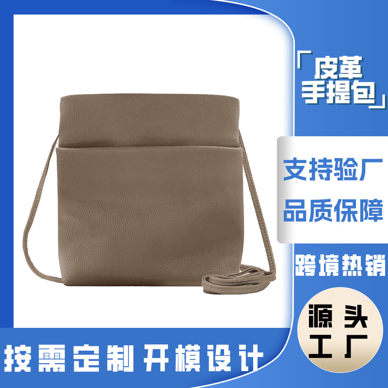 跨境定制真皮女士手提包新款头层牛皮斜挎款大牌翻盖款