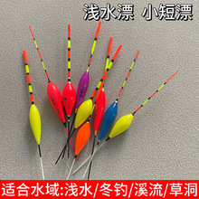 短浅水漂醒目加粗短漂鱼漂近视巴尔杉浮漂冬钓水皮鲫鱼钓鱼浮标