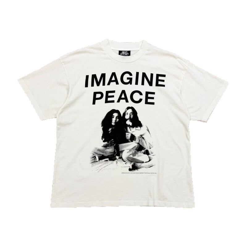 Correctly detailed version of SAINT MXXXXXX 26SS John Lennon Anti-War Short Sleeve T-Shirt