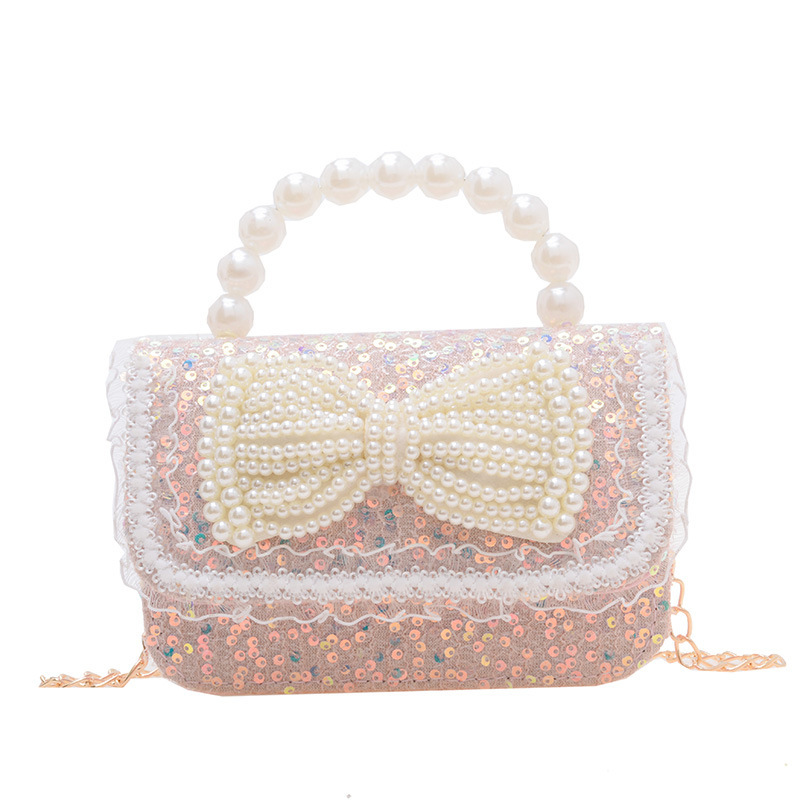 Nueva chica pequeña bolsa de hombro fragante bolso de moda perla esquinilla bolsa de cadena de cambio bolso cuadrado
