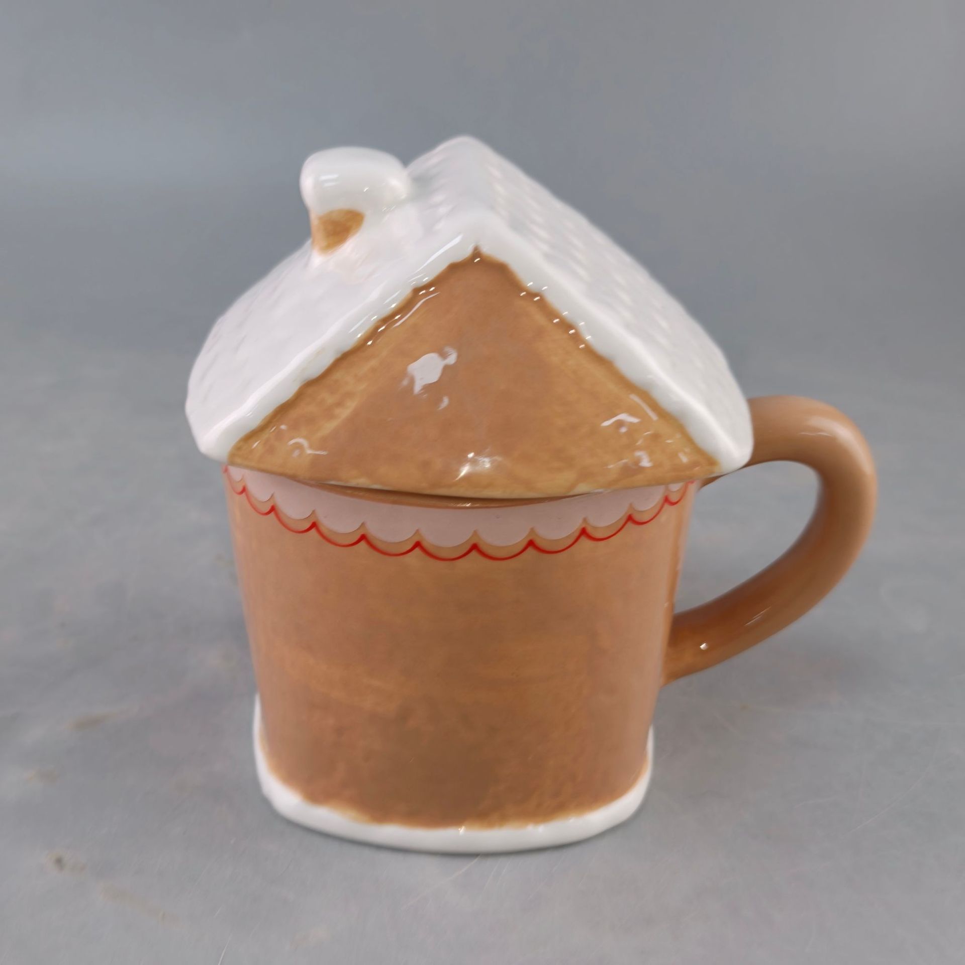 Navidad pan de jengibre hombre taza de relieve cerámica casa pintada a mano taza de café cerámica regalo de Navidad casa pan de jengibre