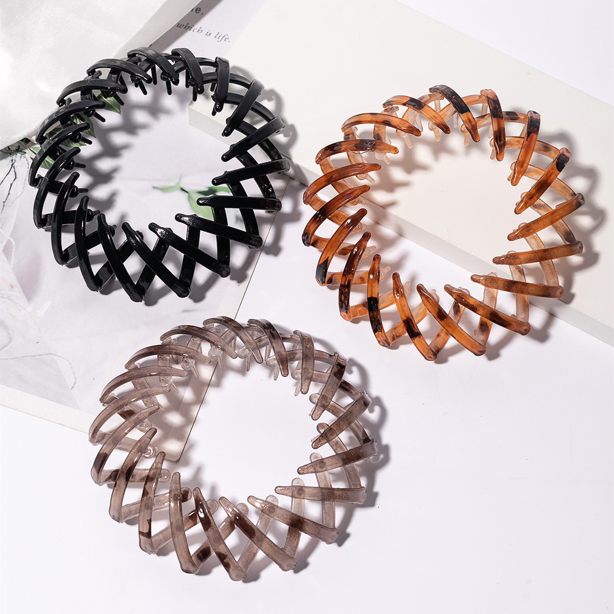 Estilo coreano cabeza de bola pelo rizador perezoso horquilla encogimiento elástico Nido de Pájaro anillo de pelo Corea del Sur Internet Celebrity simple ponytail accesorios para mujeres