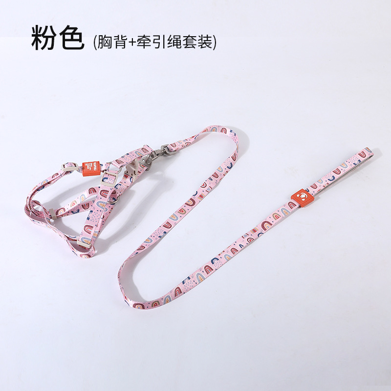 Correa de perro directa de fábrica anti-mordida mascota pecho Correa impresa poliéster perro correa de perro ajustable correa de perro al por mayor