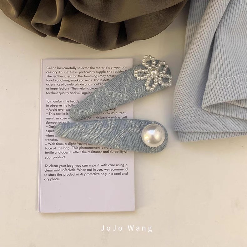 Denim universal bangs pearl