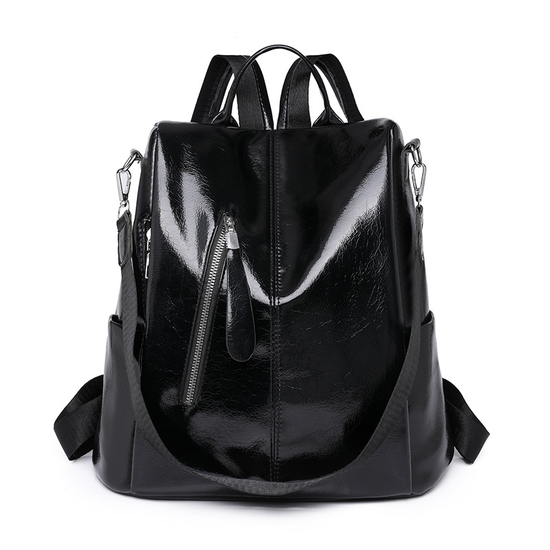 Comercio exterior al por mayor 2023 nuevas señoras mochila antirrobo simple retro cuero suave mochila de viaje mochila escolar de doble uso marea