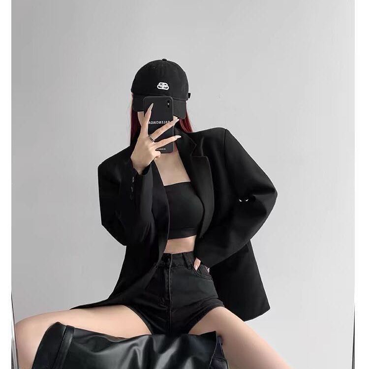 欧美慵懒风西装外套女春秋季新款小个子流行时尚休闲气质西服上衣|undefined