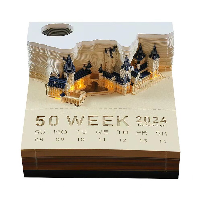 2026 ハリーポッター 3D 立体付箋 英語版 オーナメント ホグワーツ付箋 カレンダー 手切り ギフト|undefined