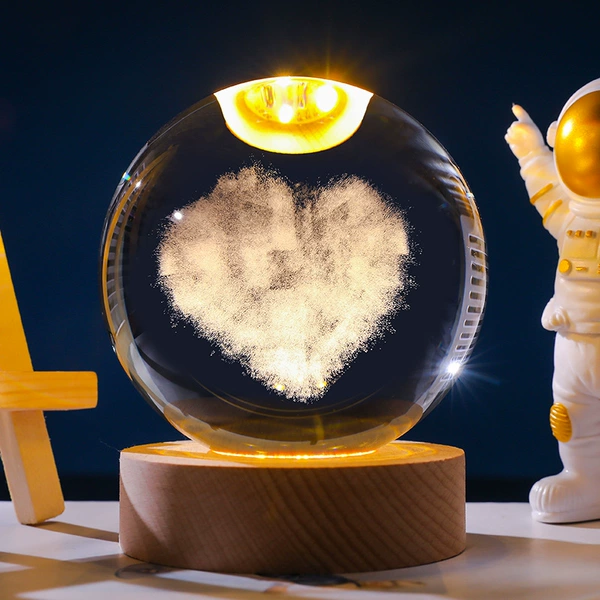 6 cm crystal ball-love cloud