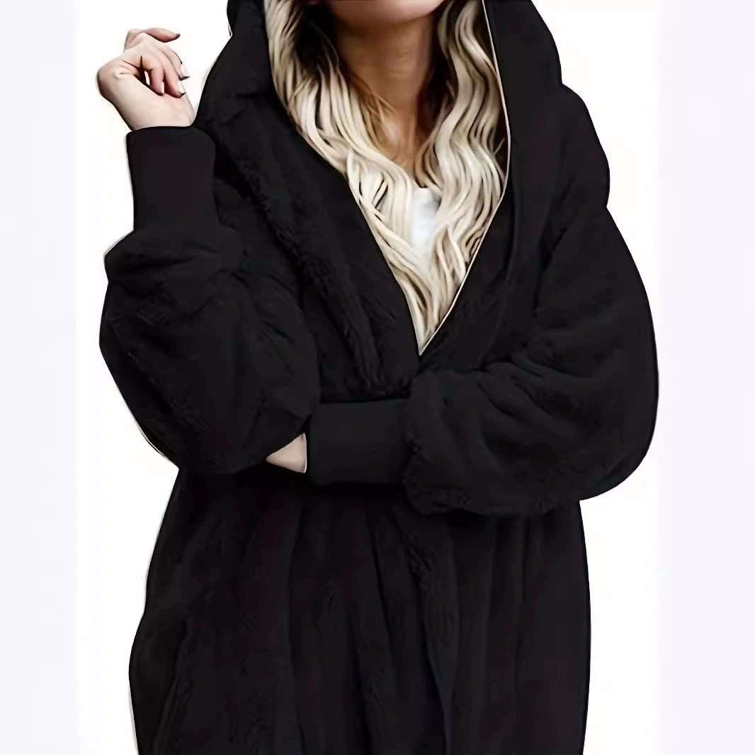 2024 Amazon осень и зима новый сплошной цвет кардиган с длинными рукавами