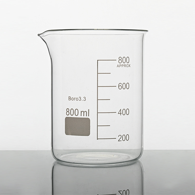 烧杯实验室器材高硼硅玻璃烧杯玻璃量杯带刻度透明玻璃烧杯