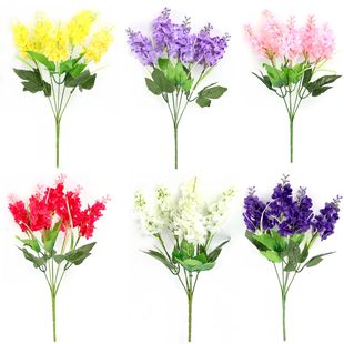 Simulated flower hyacinth artificial flowers Nordic bouquet home hotel decoration flower arrangement ornament simulation lavender wholesale