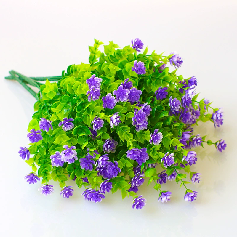 Свадебное садовое растение Украшение стен искусственный цветок оптом 7 вилок 35 головок эвкалипт искусственный цветок денежный лист Пластик Лотос