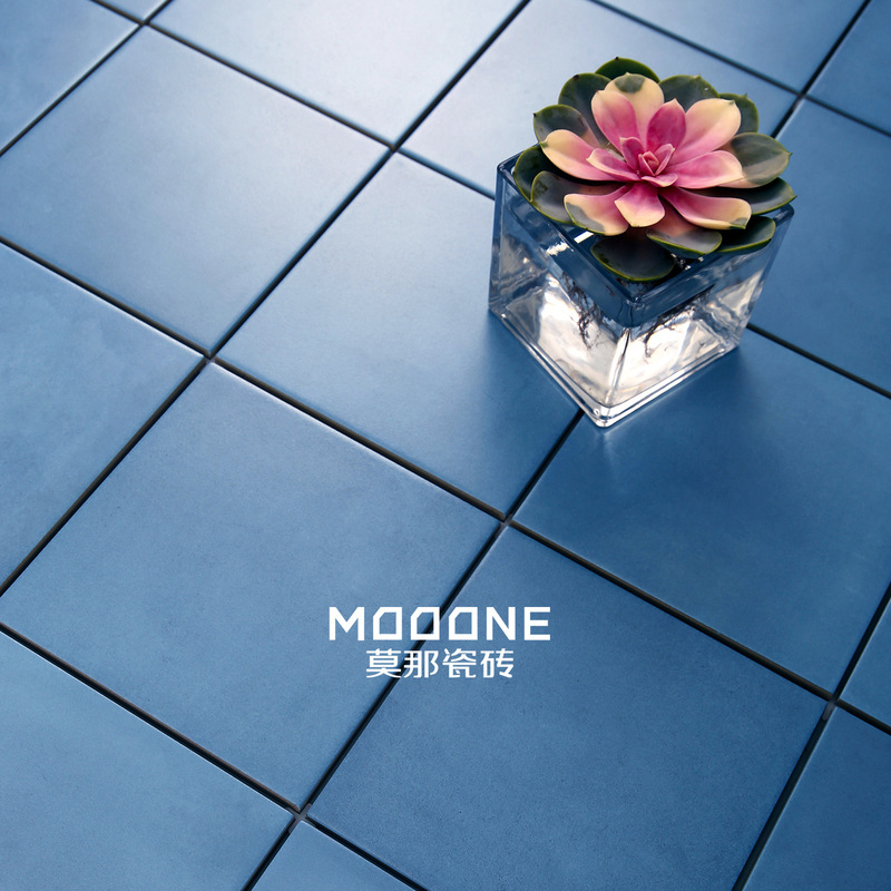 Modern Simple Small Flower Tiles Bathroom Floor Tiles Chain Restaurant Restroom Bathroom Blue Wall Tiles B&B Tiles