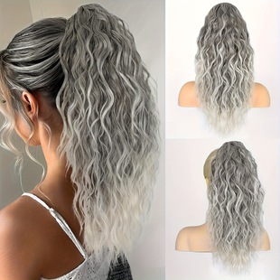 European and American Wigs Wool Curly Ponytail Wig Ponytail Hair Elastic Mesh Ponytail Chemical Fiber Wig Braids