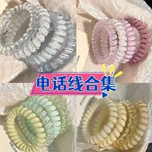 葡萄椰椰波点电话线清新日常发绳耐用发圈女韩系头饰夏季高弹力款