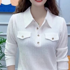 寬鬆氣質半開襯衫洋氣款百搭春款女衫蕾絲雪紡高檔顯瘦上衣