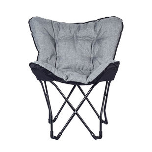 Factory Direct Sales Lazy Indoor and Outdoor Lunch Break Foldable Comfortable Lightweight Backrest Chair Dormitory Reclining Butterfly Chair