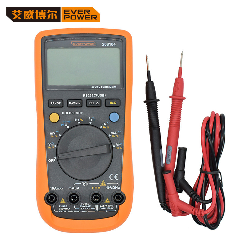 EVER POWER/Aiwabol Digital Multimeter 208104 Large Screen Display Communication License Power Chemical Industry EVER POWER/Aiwabol Digital Multimeter 208104 Large Screen Display Communication License Power Chemical Industry