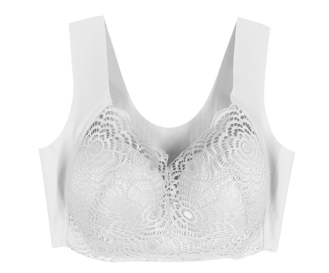 Más tamaño inalámbrico Comercio exterior ropa interior sexy encaje deportes dormir chaleco sujetador Chubby chica delgada push up bra