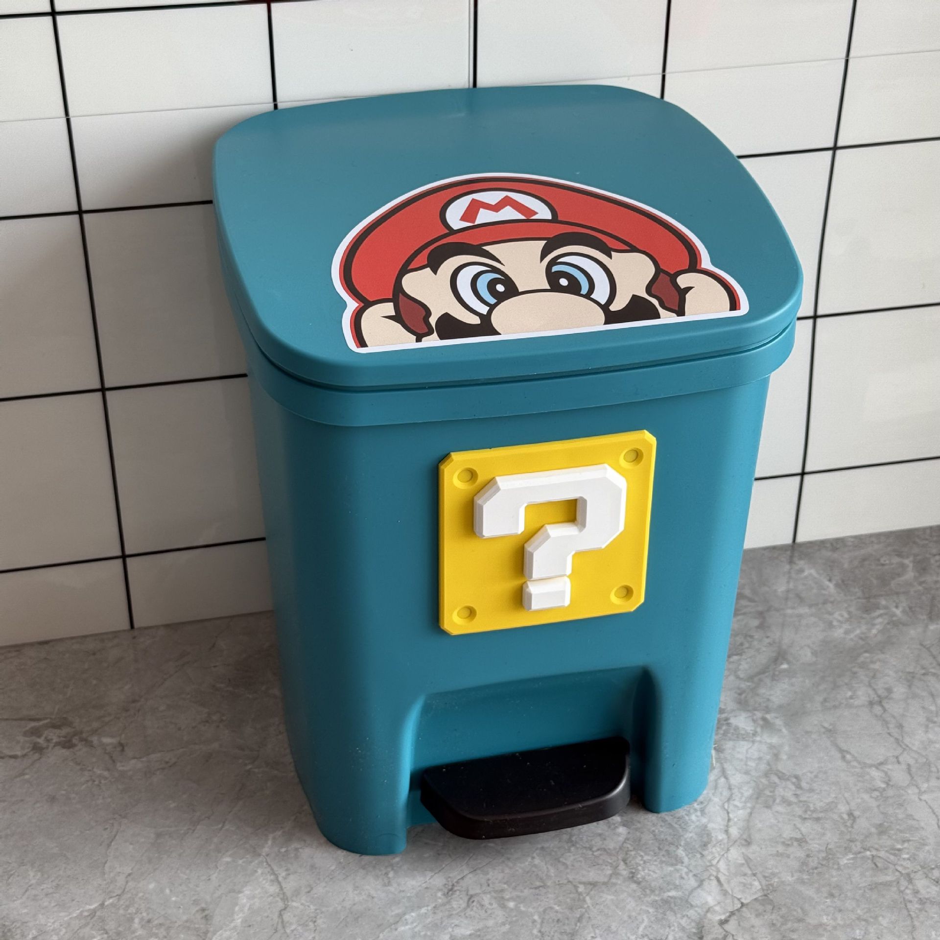 Botella de basura de trigo y trigo pie pie con cubierta encantadora sala de estar familiar dormitorio silencioso baño de gran capacidad cocina