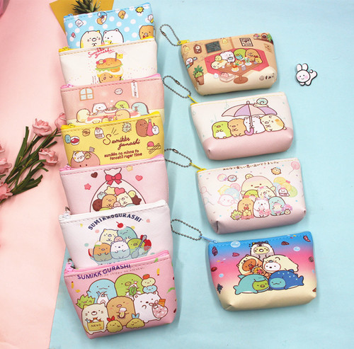 Cross-border new cute creative PU coin purse corner biological key bag coin bag mini children's bag small wallet