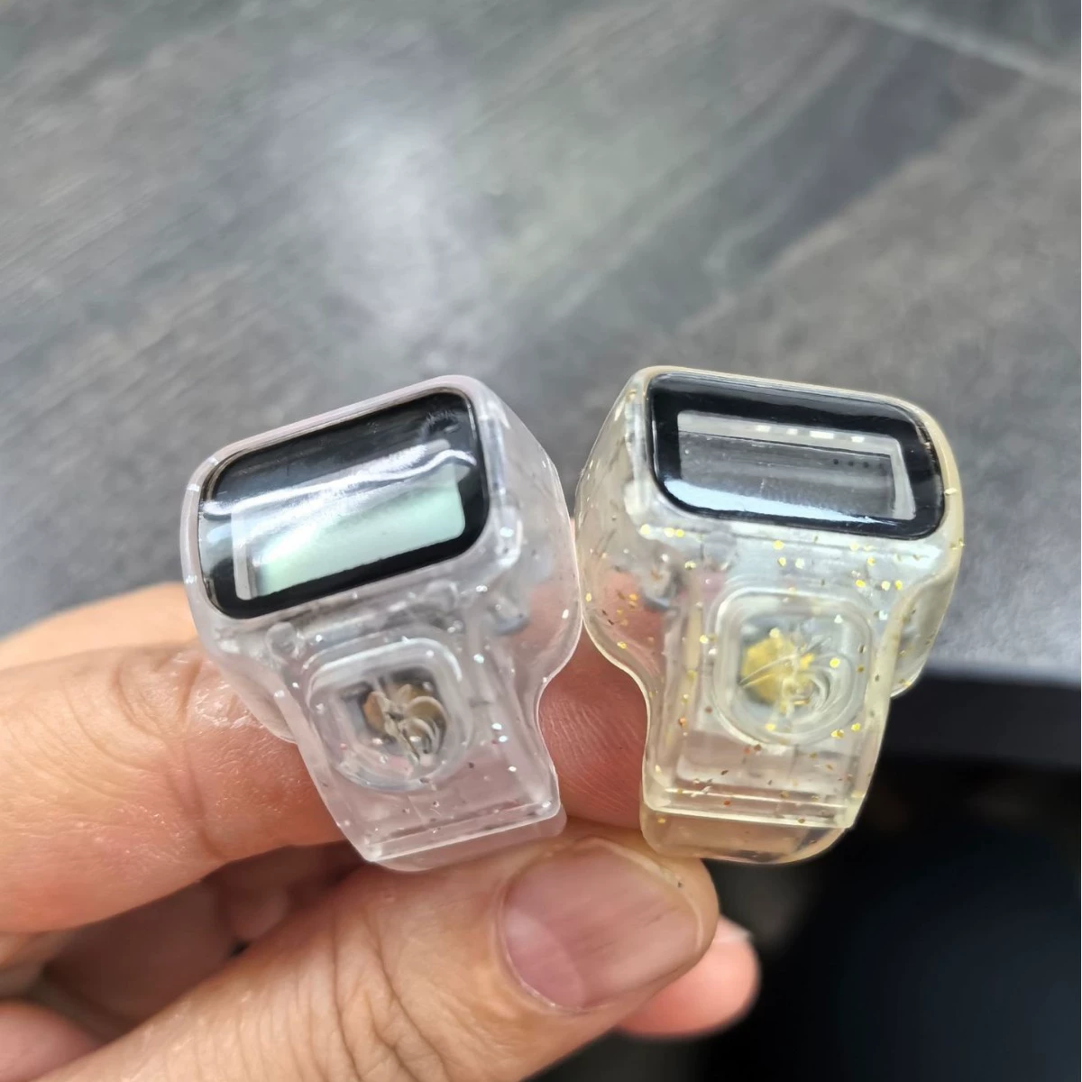 Новый прозрачный кольцевой счетчик 100 целых сто мигающих счетчиков 8010