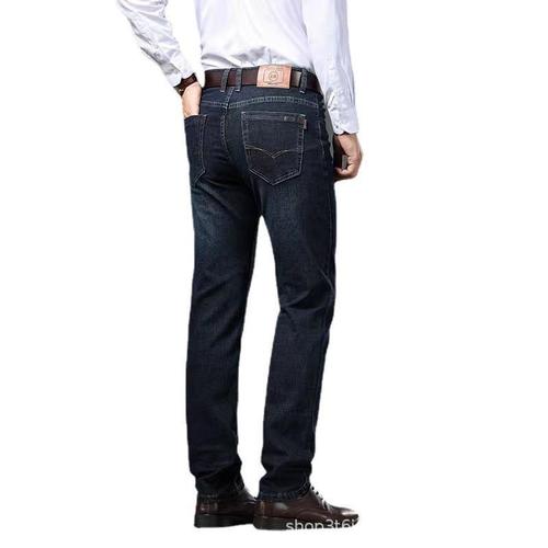 Men's Straight Leg Denim Pants - Spring and Autumn 2025 New Thick Elastic Casual Wear Compatible Pants In Stock