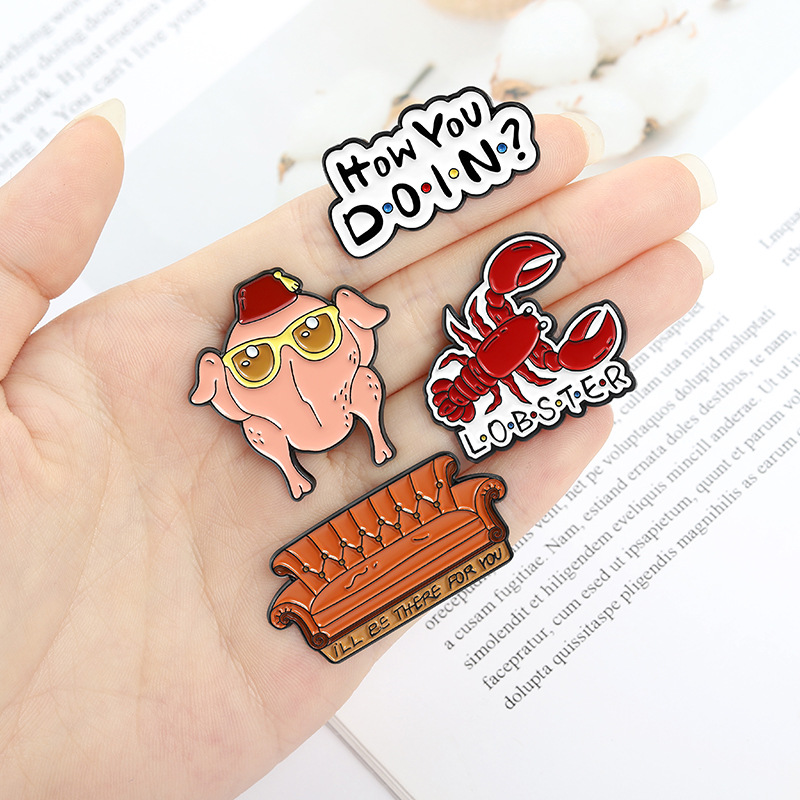 Cartoon Style Style Cartoon Style Pin Letter Alloy Stoving Varnish Metal Unisex Brooches