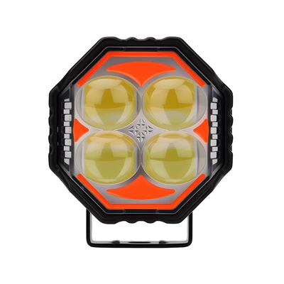 Motorcycle headlights, headlights Octagonal Spotlights, Dual-Color External