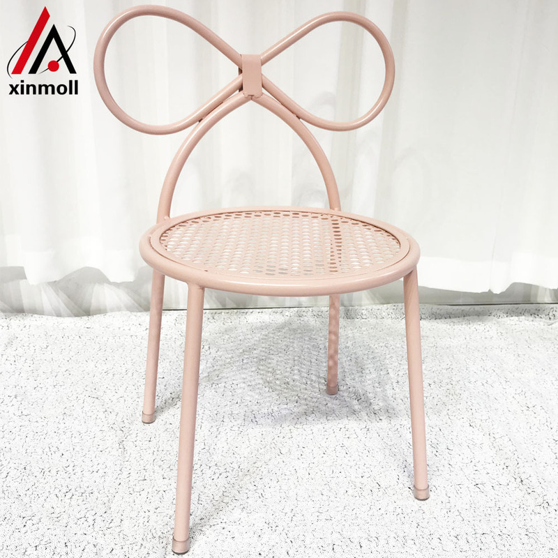 Children's Iron-faced Stool Pink Butterfly Chair Children's Study Chair Dining Chair Student's Home Backrest Desk Writing Chair