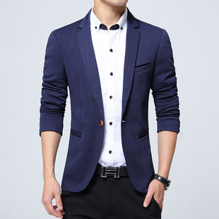 Spring and Autum Casual Suit Men's Korean Style Slim Anti-Wrinkle Small Suit Jacket Men's Large Size Top Single Suit 1416-P50