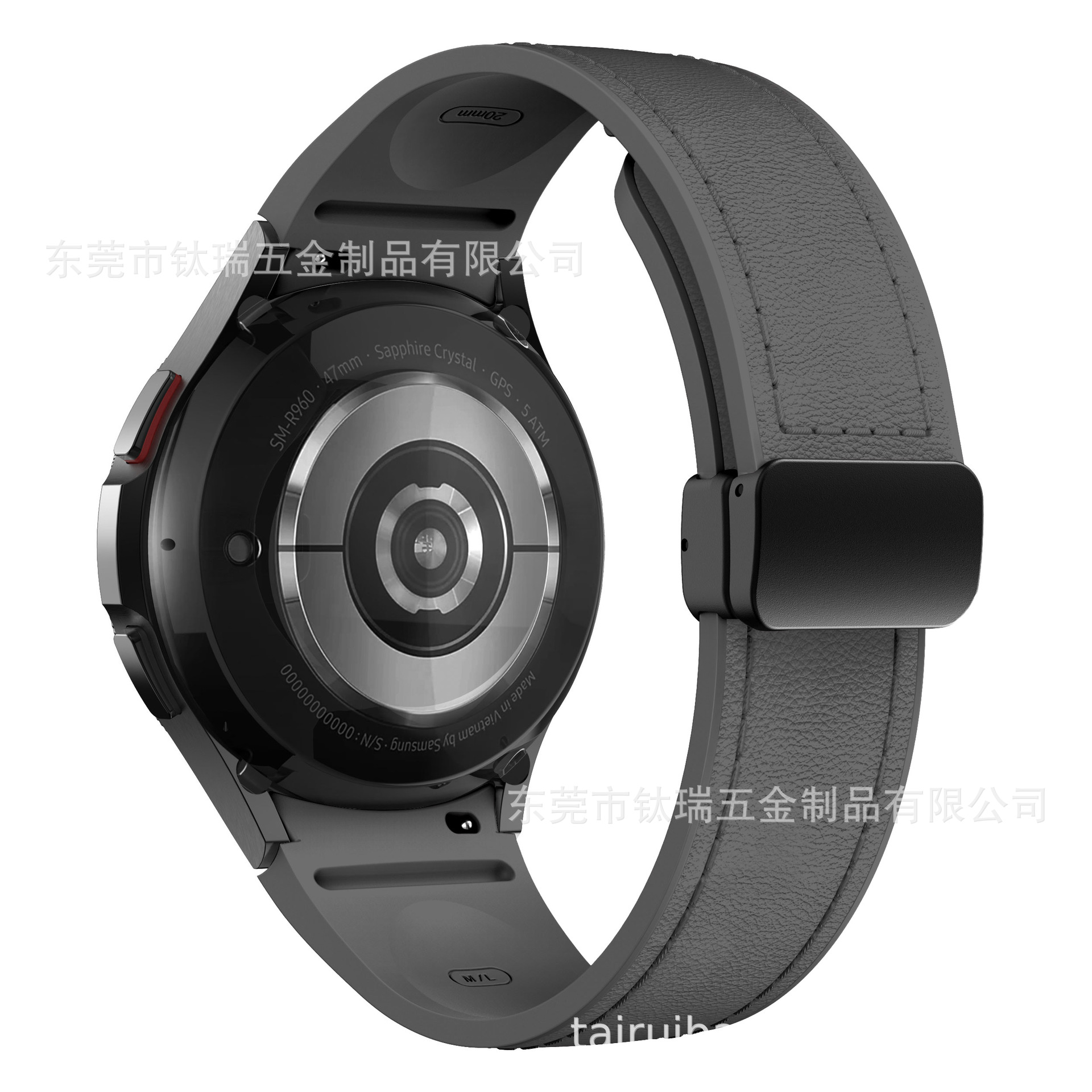 Aplicable a Samsung Galaxy Watch watch6/5/4 cuero de silicona hebilla magnética 20mm Correa inteligente