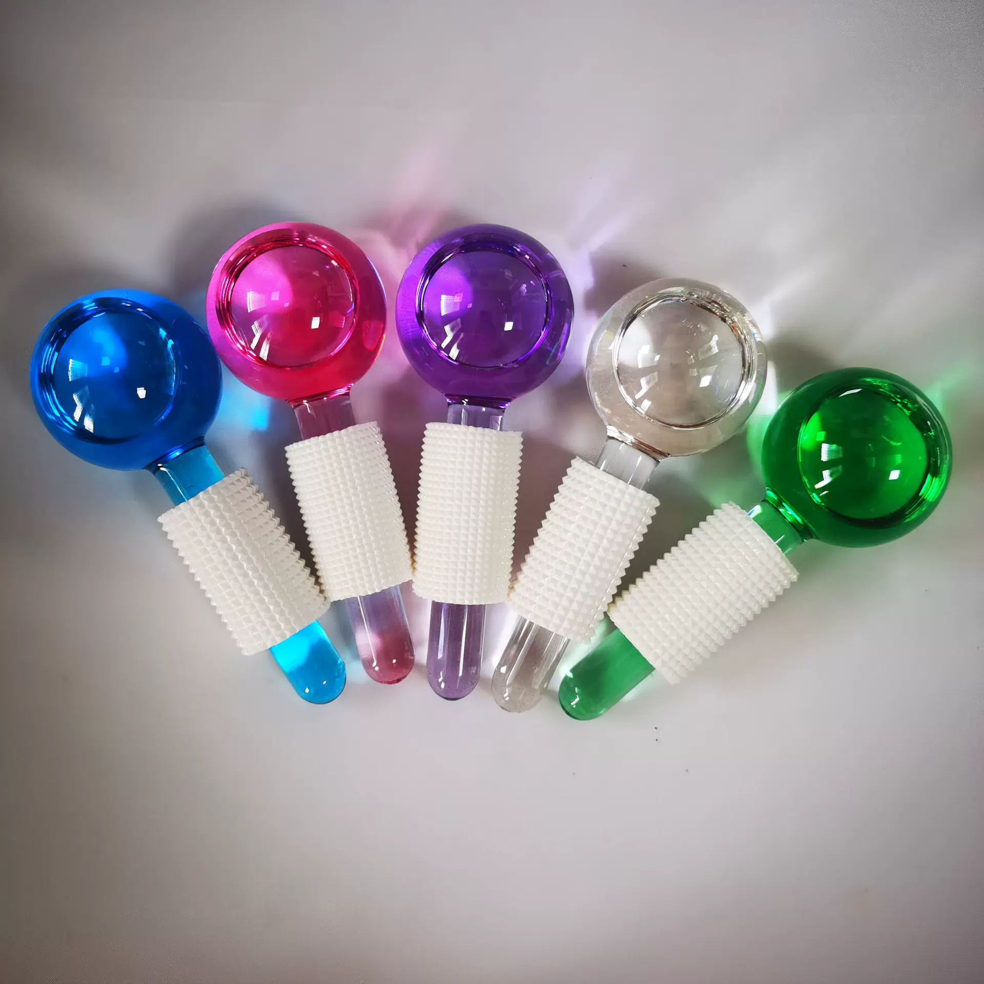 加工定制韩式冰肌能量按摩球面膜辅助工具眼部舒缓冰波美容玻璃球