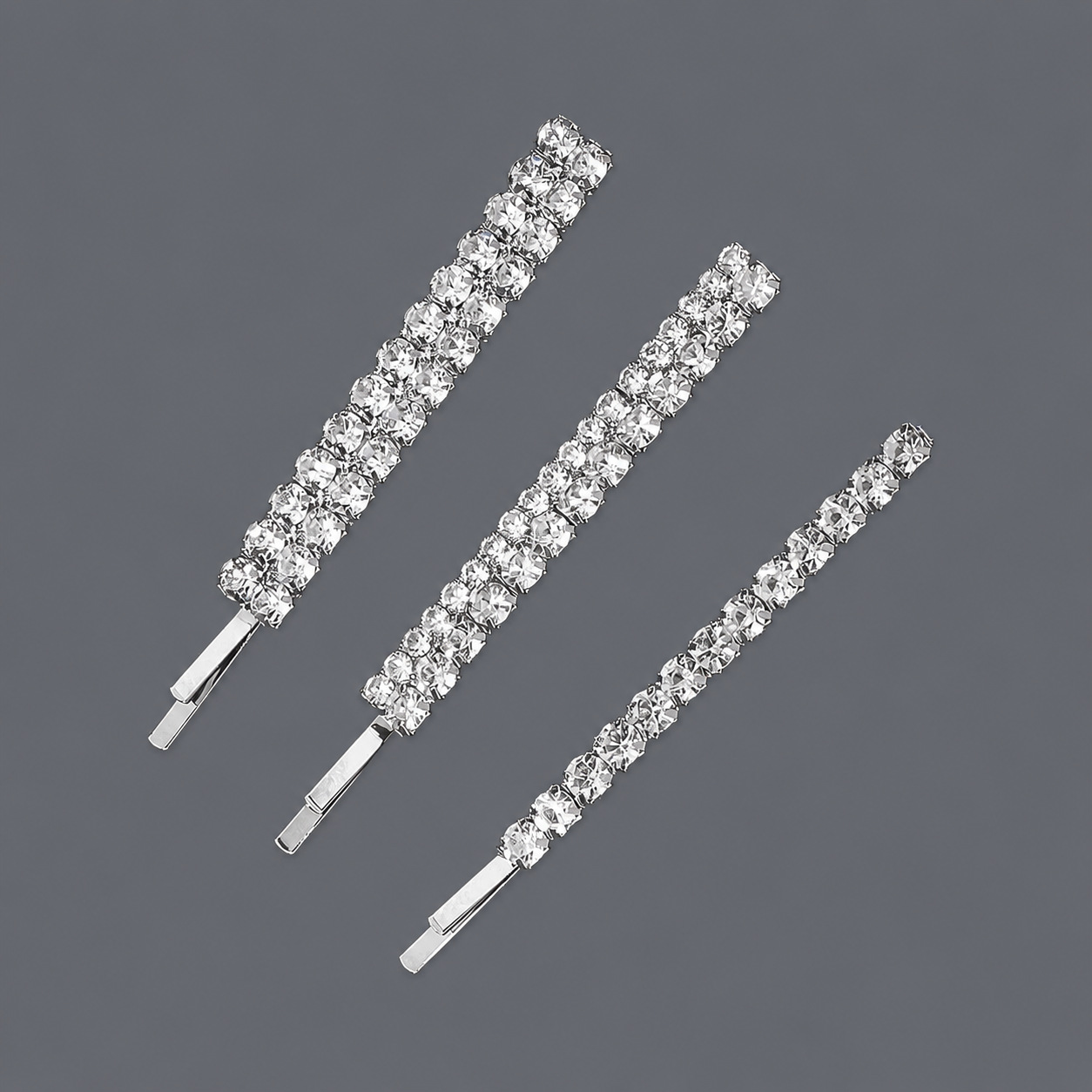 Horquilla de zirconio de lujo ligero europeo y americano con incrustaciones de diamantes, pinza de pelo de alta gama para mujer, suministro mayorista transfronterizo directo de fábrica.