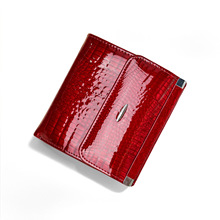 кошелек真皮女士钱包工厂直销零钱包大容量漆皮女手拿包