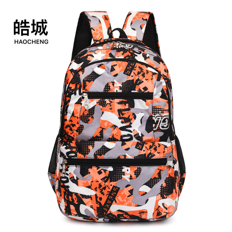 Nuevos productos transfronterizos Mochila Bolsos de estudiante de gran capacidad Mochila de estudiante de secundaria Bolsos de computadora de moda Mochila de camuflaje ligero