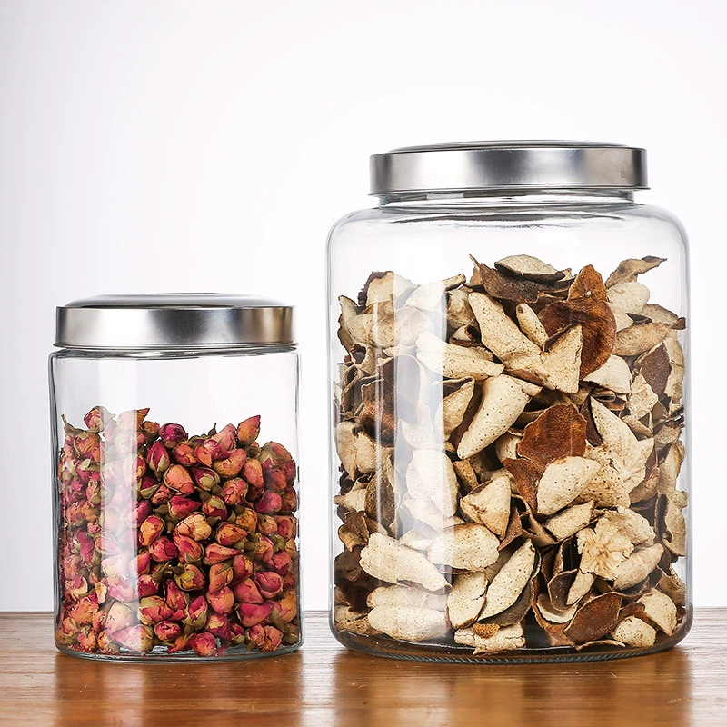 Стеклянная герметичная банка большой емкости, большая банка для чая с кожурой мандарина, прозрачная банка для хранения китайских травяных лекарств с морским огурцом, контейнер для хранения бутылки