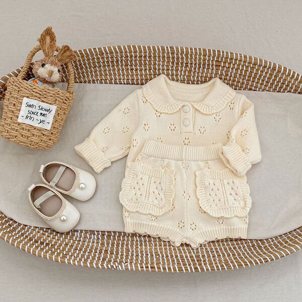 Spring knitted children's long-sleeve girl's