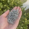 Белый K, серебряное кольцо 12 мм, 500 шт.