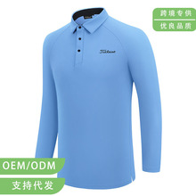 【跨境】T高尔夫长袖t恤男秋冬 Golf球衣服男装速干Polo衫上衣运2