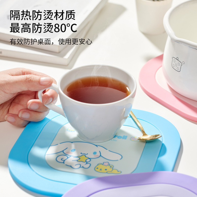 サンリオシリカゲル断熱マット家庭用高颜値厚い磁気吸引テーブルマット漫画かわいいパーマ防止マット|undefined
