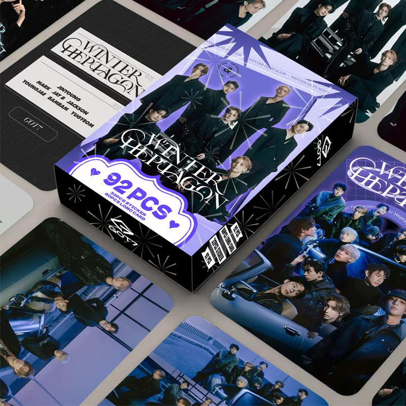 92 LOMO карт GOT7 новый альбом HD печать цветная фотокарта Лазерная коробка коллекционная открытка наклейки