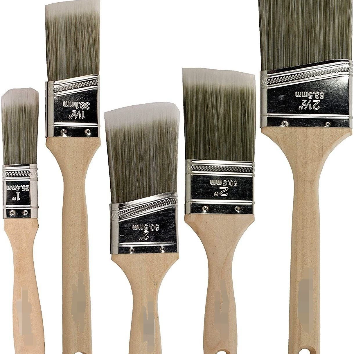 Набор текстурированных кистей для рисования из 5 предметов с деревянными ручками, кисти для барбекю, кисти для рисования, морские кисти, кисти для покраски, щетки с натуральной щетиной