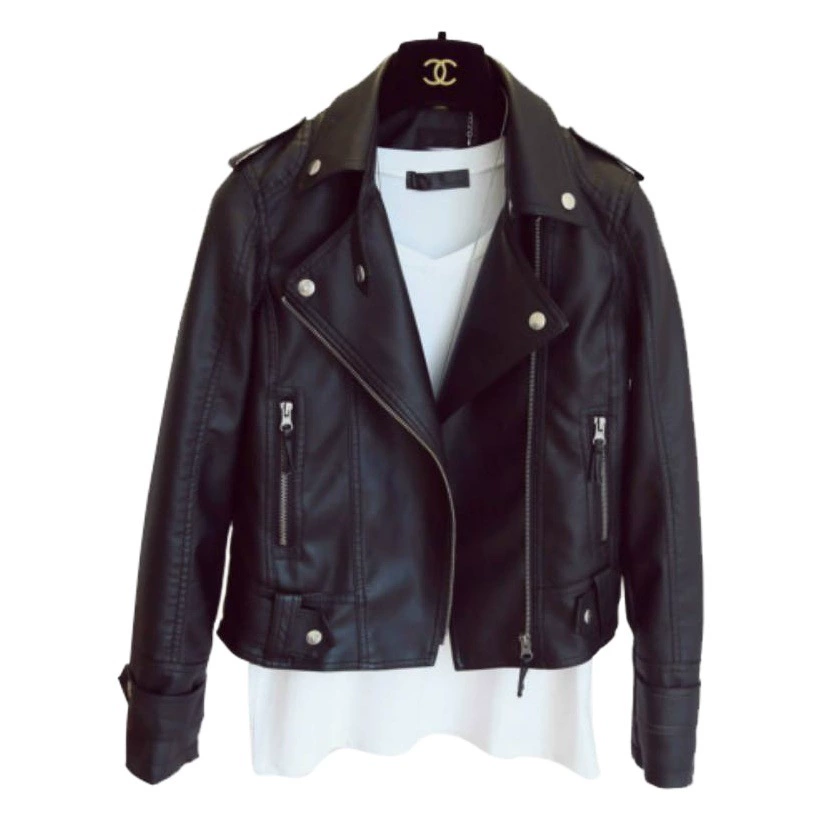 Кожаная куртка для женщин весна-осень 2023 года, новый корейский стиль, мотоциклетный костюм из искусственной кожи, тонкая короткая стираная кожаная куртка, зимняя маленькая верхняя одежда, модная