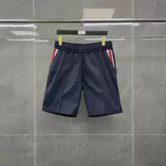 Trendy TB new double-sided pockets with red, white, and blue color stripes, woven with contrasting colors, casual nylon quick drying shorts for both men and women