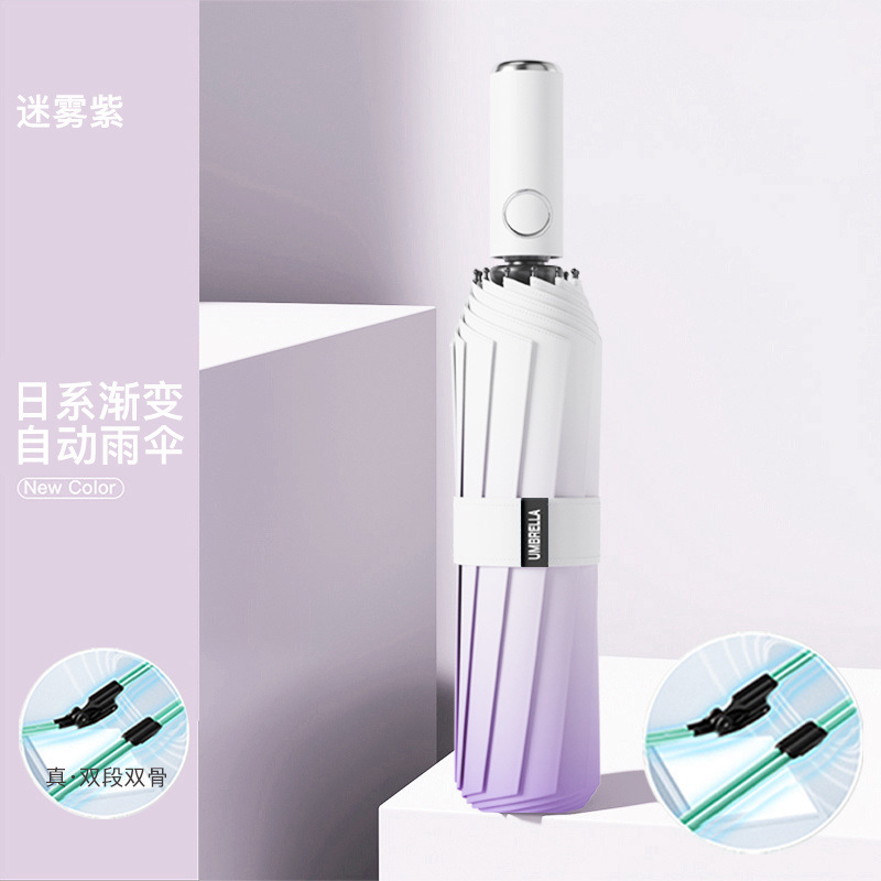 alto valor facial totalmente automático sol y lluvia doble paraguas plegable refuerzo a prueba de viento paraguas de doble espesor paraguas para hombres y mujeres paraguas de sol grande