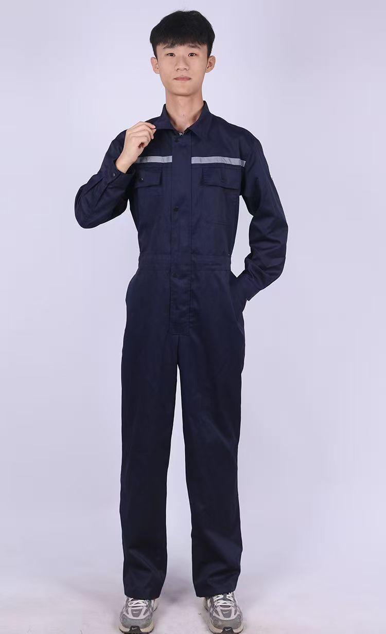 Primavera y otoño ropa de trabajo antiestática de manga larga ropa de protección contra el trabajo tira reflectante resistente al desgaste a prueba de suciedad ropa de protección contra el polvo