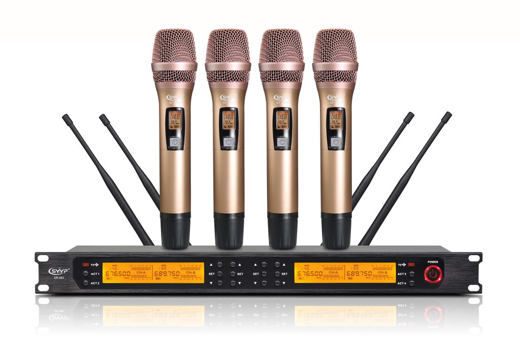 思音SYYPUR482 一拖四无线麦克风U段无线手持话筒专业演出麦克风